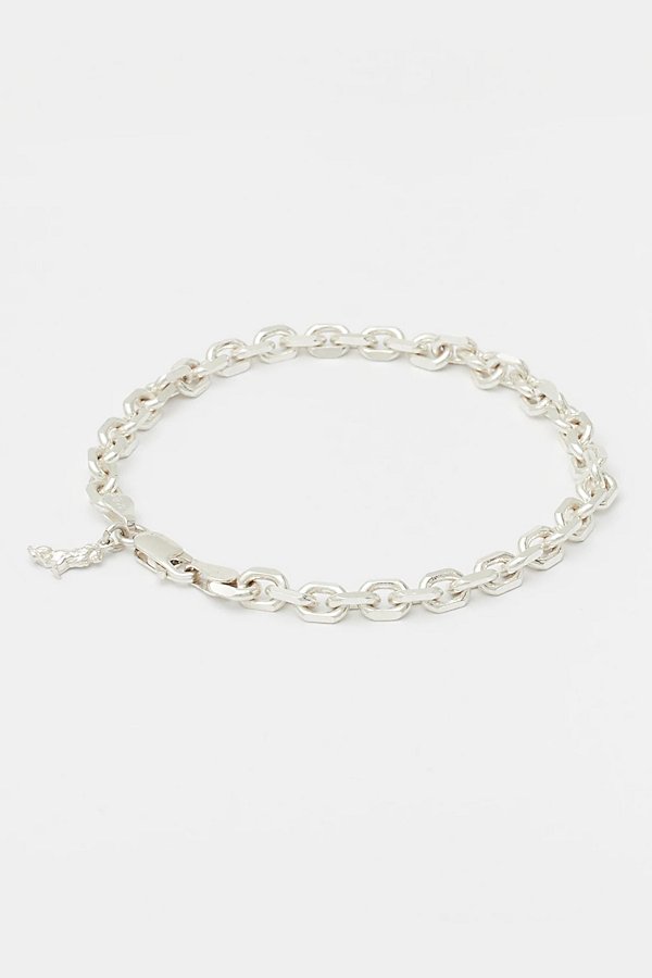 Deux Lions Jewelry Diamond Cut Chain Bracelet In Silver In Silver, Men's At Urban Outfitters