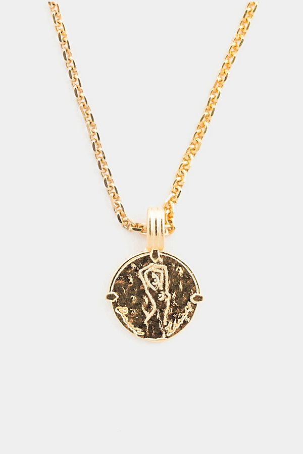 Deux Lions Jewelry Gold Zodiac Necklace In Taurus, Men's At Urban Outfitters