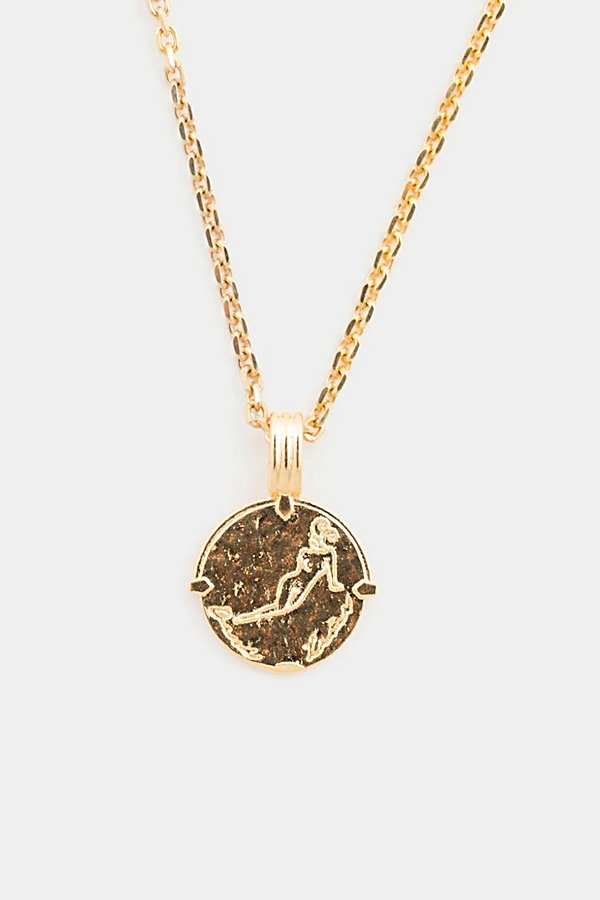 Deux Lions Jewelry Gold Zodiac Necklace In Aries, Men's At Urban Outfitters