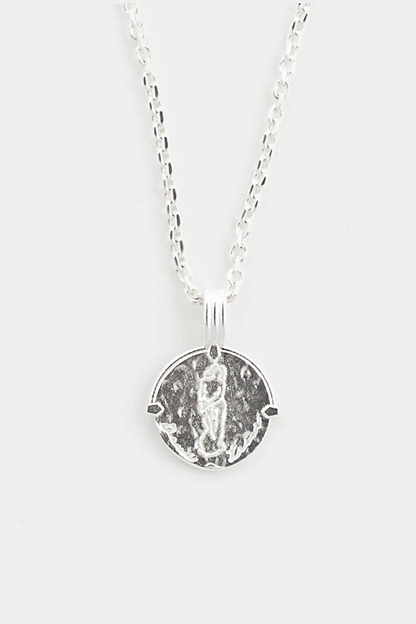 Deux Lions Jewelry Sterling Silver Zodiac Necklace In Aquarius, Men's At Urban Outfitters