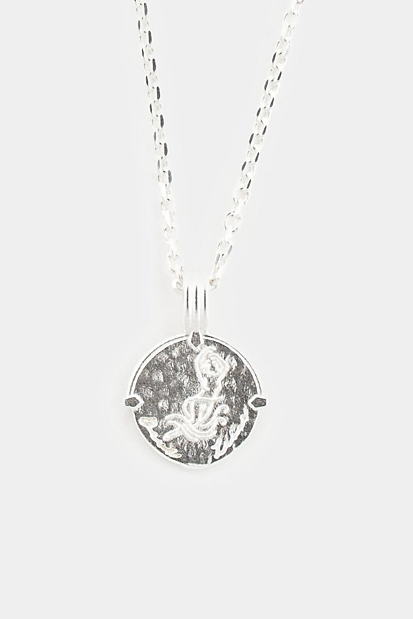 Deux Lions Jewelry Sterling Silver Zodiac Necklace In Capricorn, Men's At Urban Outfitters