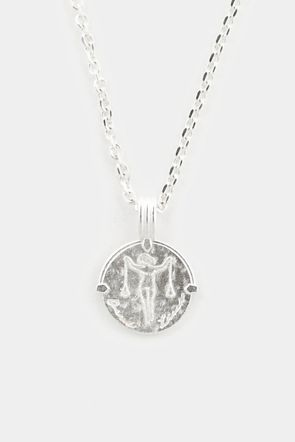 Deux Lions Jewelry Sterling Silver Zodiac Necklace In Libra, Men's At Urban Outfitters