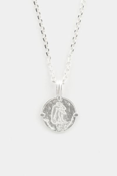 Deux Lions Jewelry Sterling Silver Zodiac Necklace In Cancer, Men's At Urban Outfitters