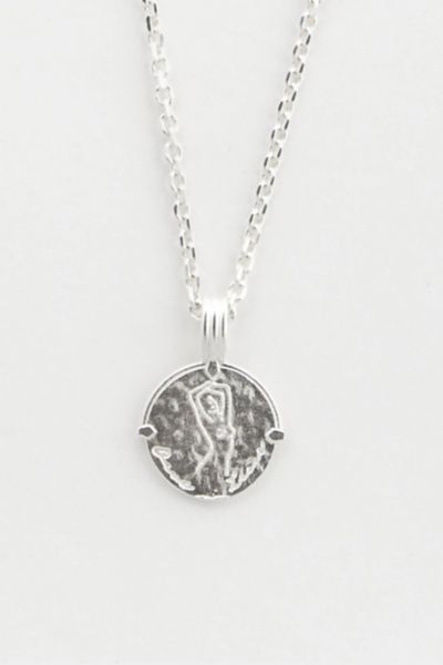 Deux Lions Jewelry Sterling Silver Zodiac Necklace In Taurus, Men's At Urban Outfitters In Taurus