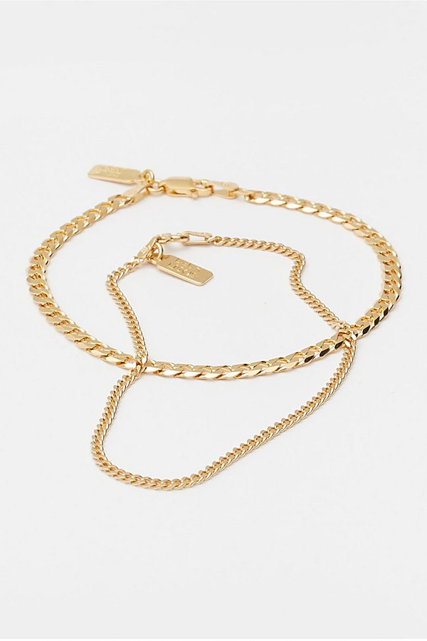 Deux Lions Jewelry Cuban Stack Bracelets In Gold, Men's At Urban Outfitters
