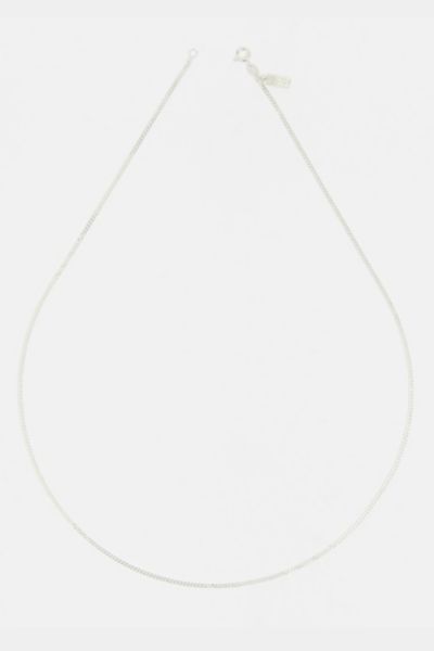 Deux Lions Jewelry Baby Cuban Chain Necklace In Silver, Men's At Urban Outfitters In Silver