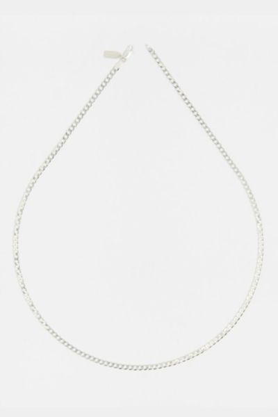 Deux Lions Jewelry Cuban Chain Necklace In Silver, Men's At Urban Outfitters In Silver