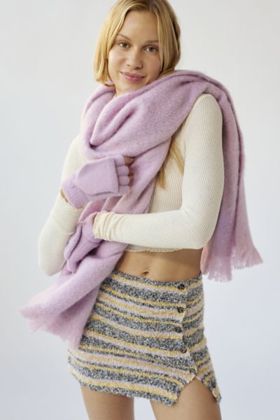 Urban Outfitters Sammi Nubby Scarf In Mauve