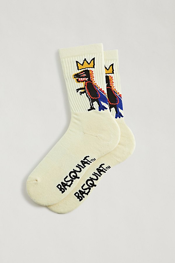 Urban Outfitters Basquiat Dino Crew Sock In Ivory, Men's At
