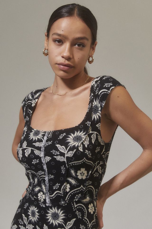 UO Juliette Seamed Floral Mini Dress #3