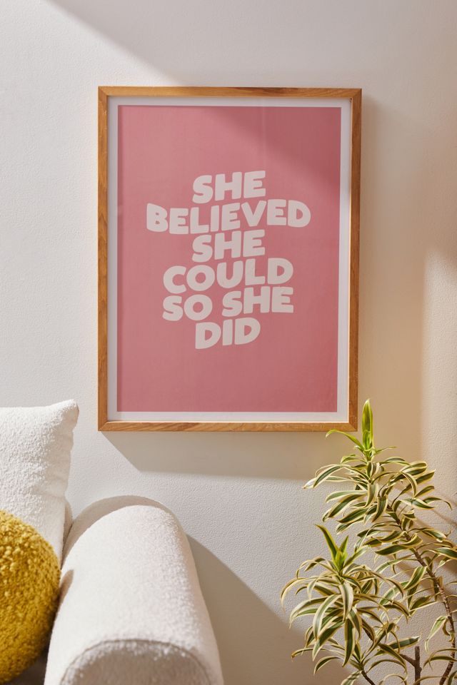 The Motivated Type She Believed She Could So She Did Art Print | Urban  Outfitters