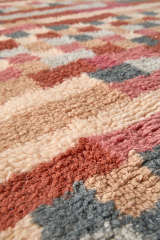 Multi-Check Modern Shag Rug #2