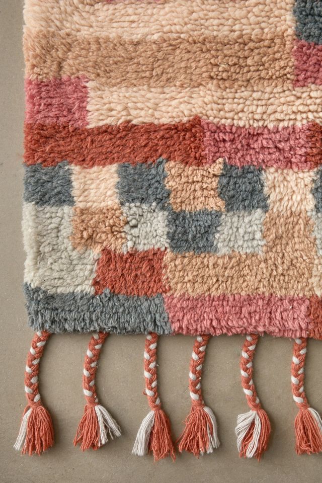 Multi-Check Modern Shag Rug #3