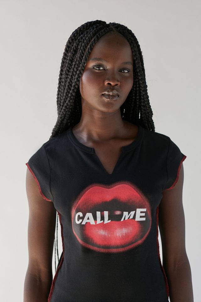 Call Me Notch Neck Tee | Urban Outfitters