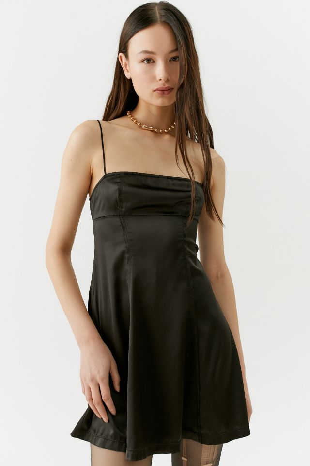 UO Anabella Satin Mini Dress