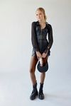 UO Fast Lane Faux Leather Moto Mini Dress | Urban Outfitters