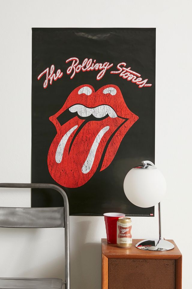The Rolling Stones Classic Tongue Poster Urban Outfitters