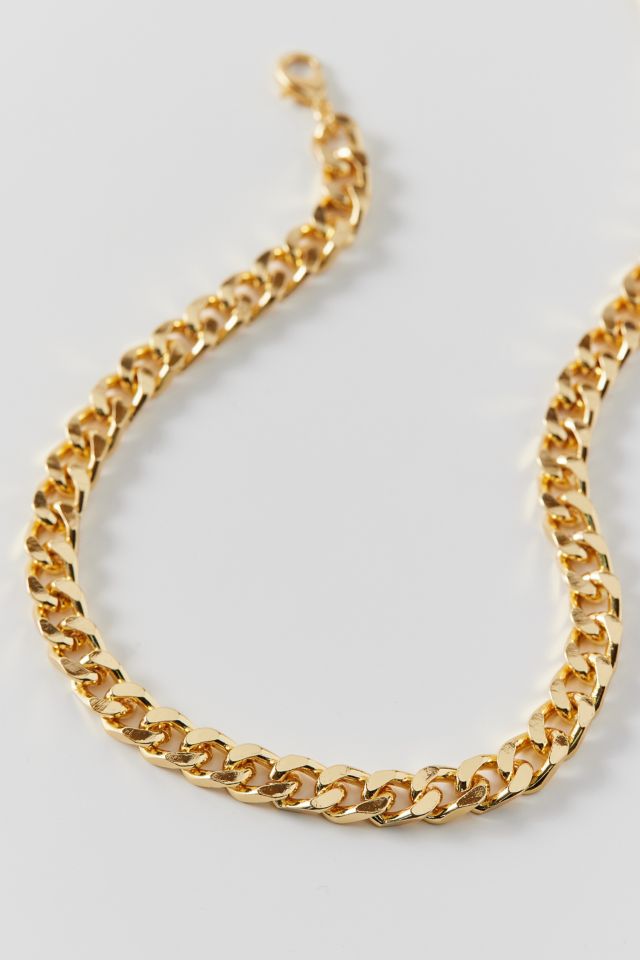 Collier Chaîne Gourmette Plaqué Or 18K #1