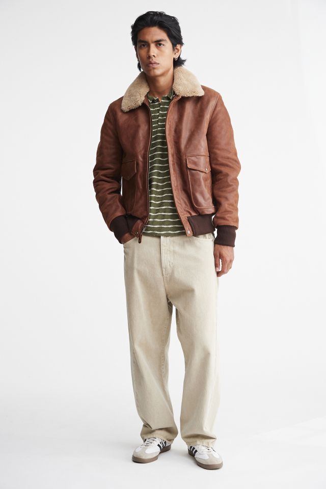 Blouson aviateur en cuir Buffalo Schott #1
