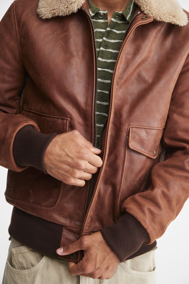 Blouson aviateur en cuir Buffalo Schott #2