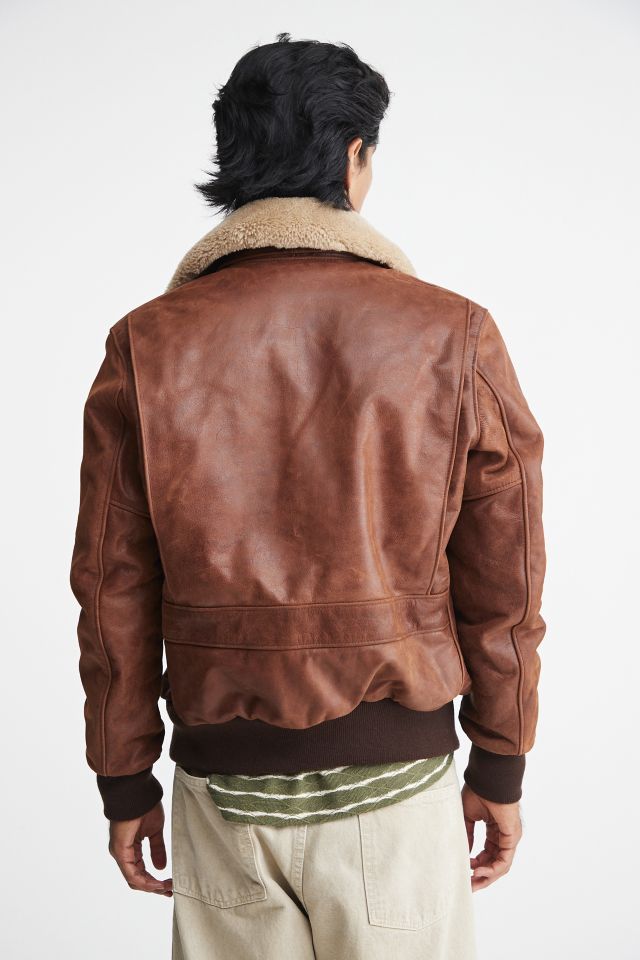 Blouson aviateur en cuir Buffalo Schott #3