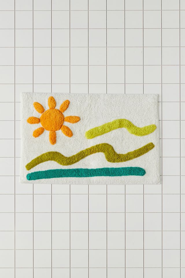 Sunshine Landscape Bath Mat Urban Outfitters