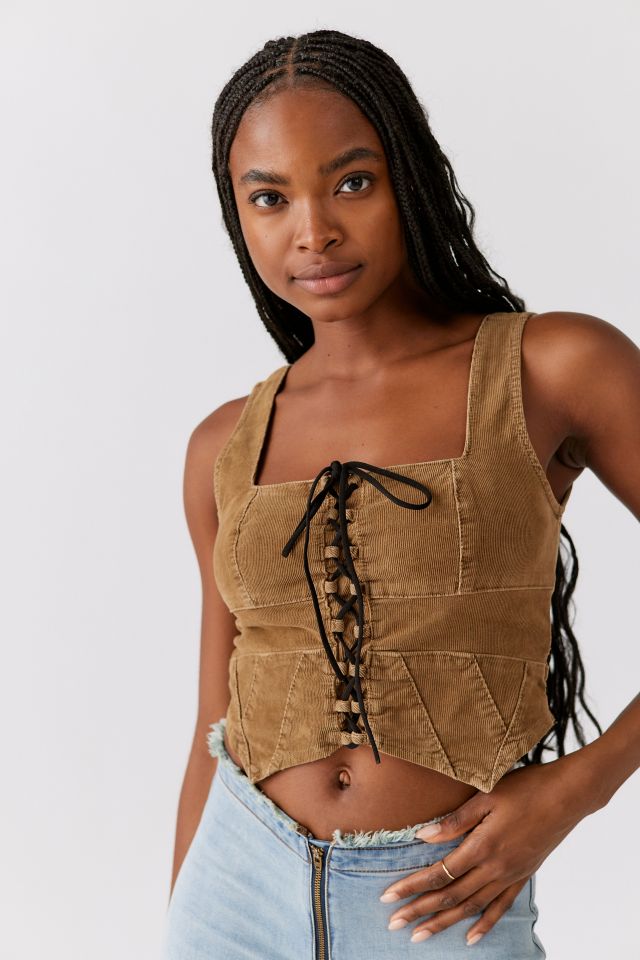 urban outfitters lace up top