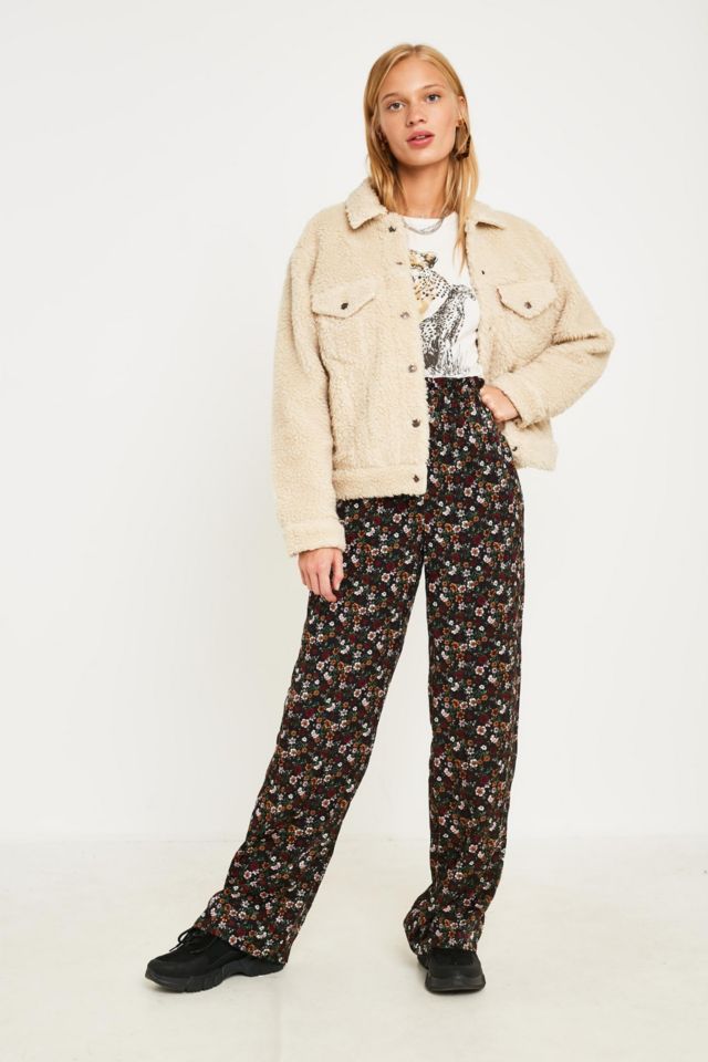 UO Jacquard Floral Paperbag Pant | Urban Outfitters