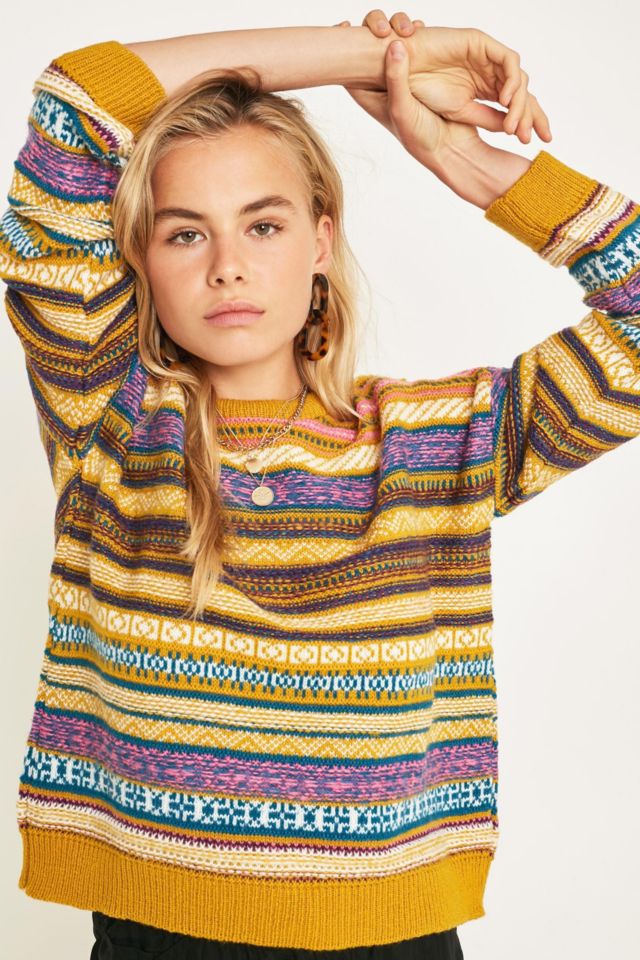 Mustard fair isle jumper best sale