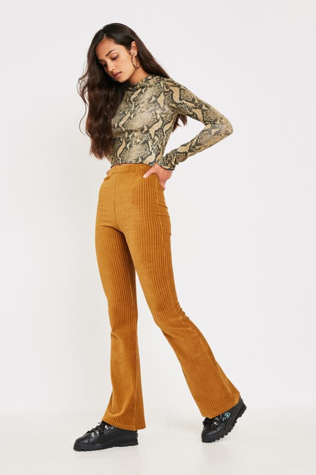 Stylish Velvet Flared Pants