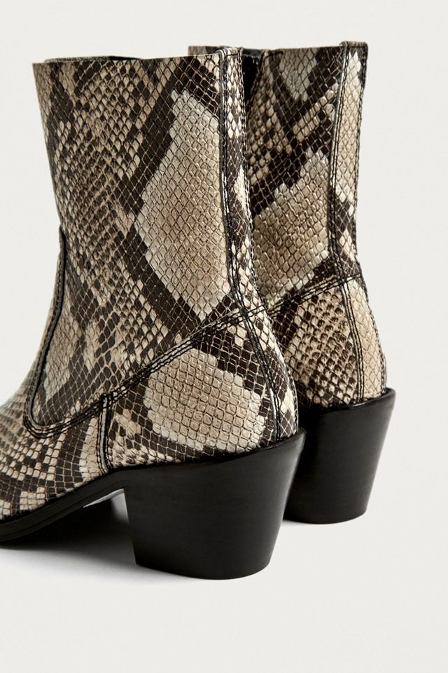 UO Bronco Snake Print Western Boots | Urban Outfitters