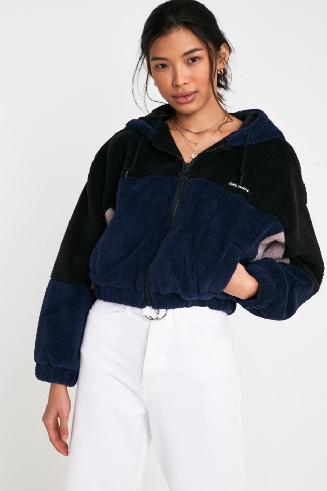 iets frans. Colorblock Fleece Cropped Jacket