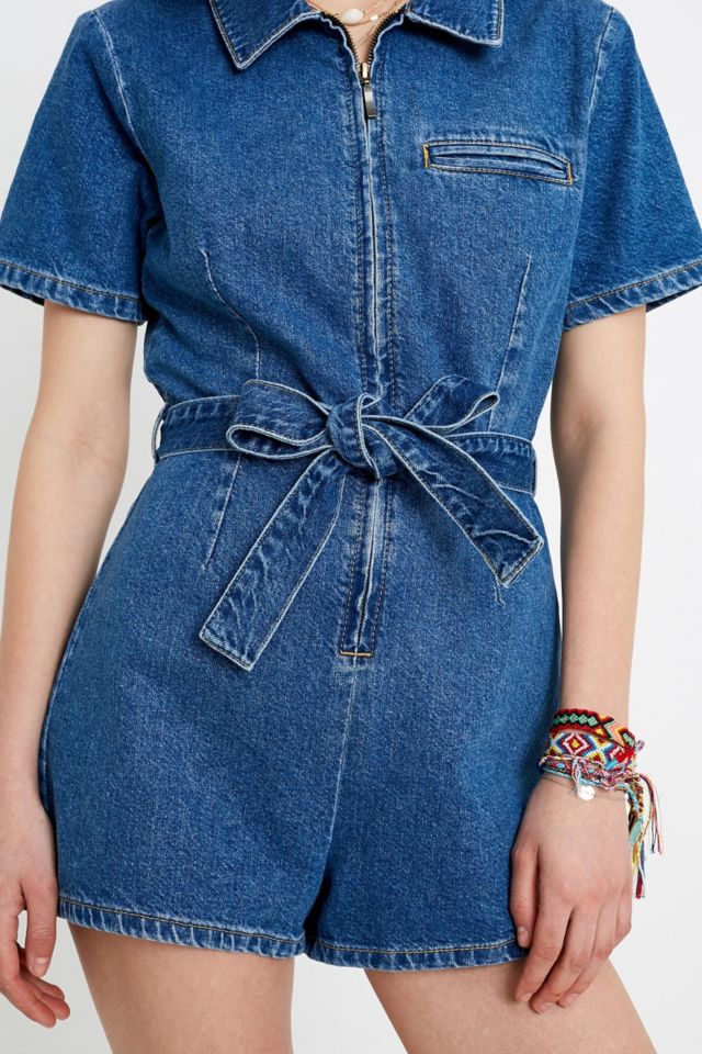 Urban outfitters hello 2025 sunshine denim romper
