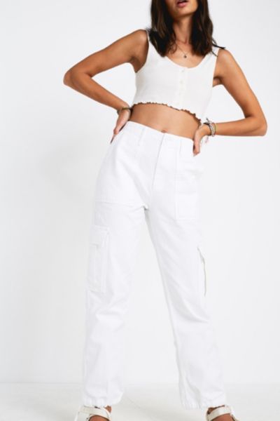 cargo trousers white