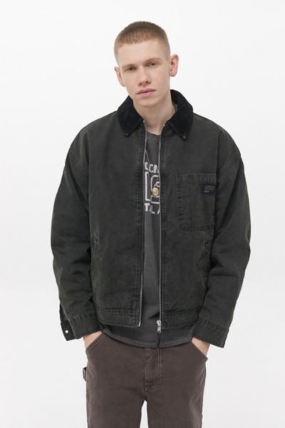 BDG Zip-Through Fleece-Lined Canvas Work Jacket | Urban Outfitters