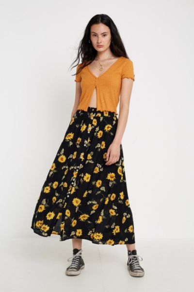 sunflower midi skirt