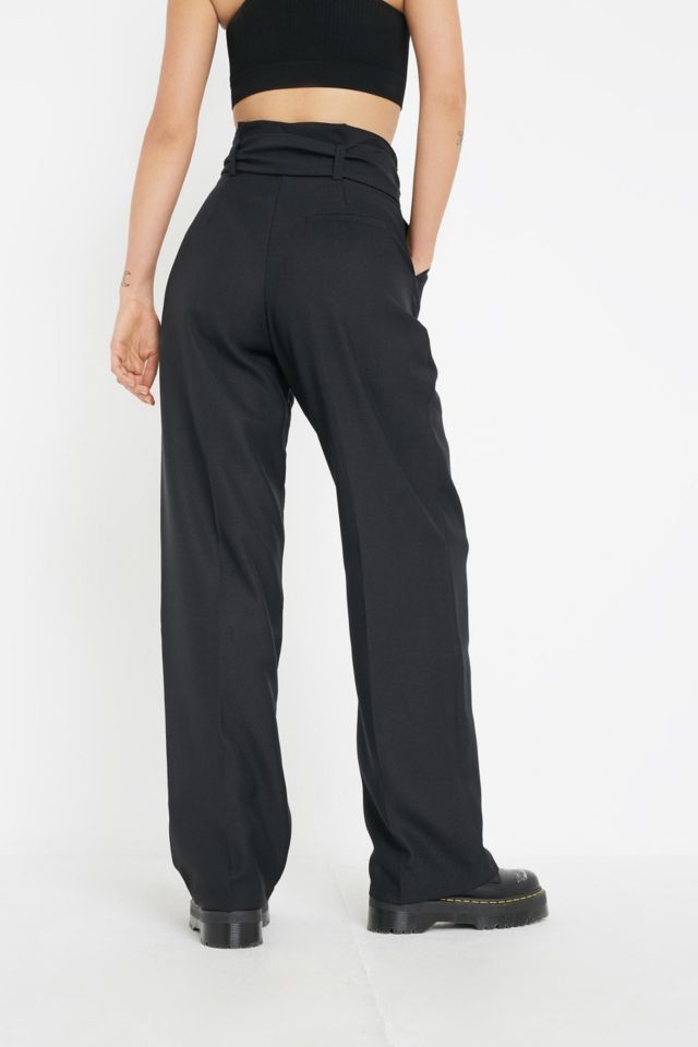 UO Belted Twill Puddle Pant | Urban Outfitters