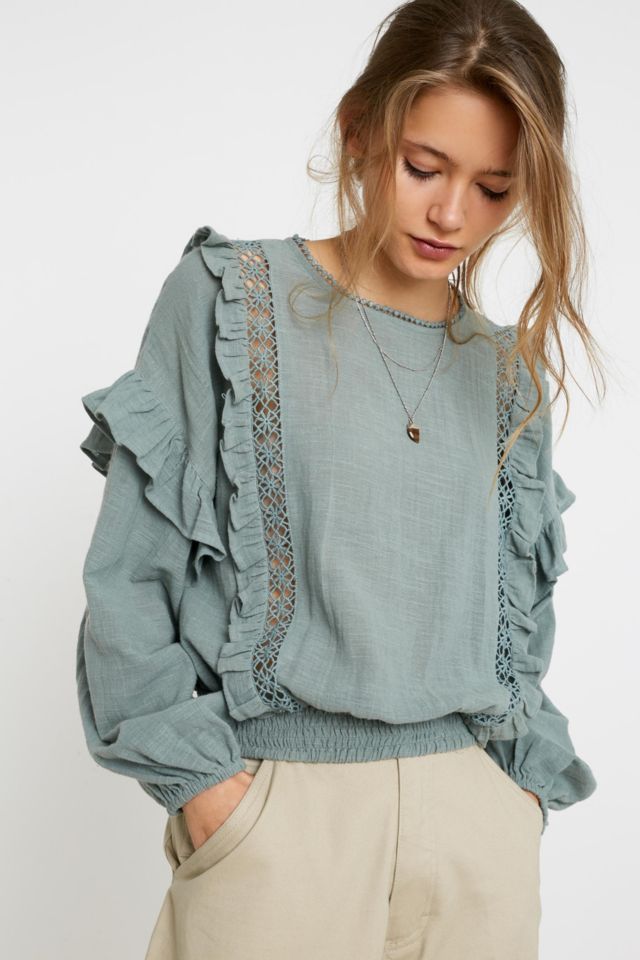 UO Victoriana Eyelet Blouse | Urban Outfitters