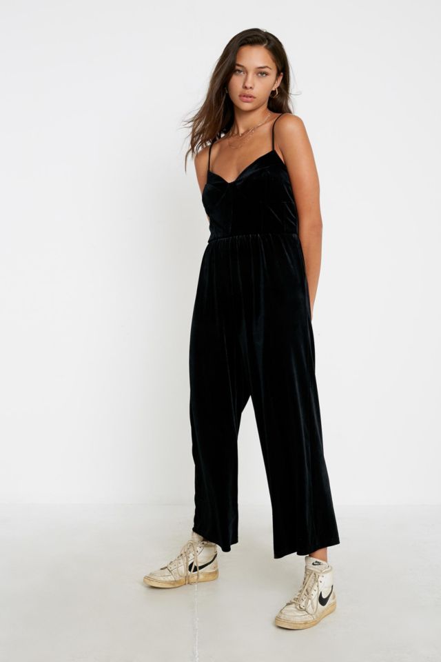 UO Farrah Denim Halter Jumpsuit