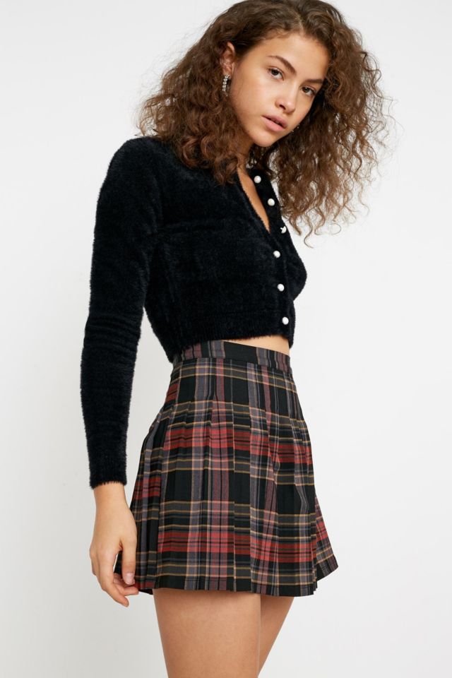 Plaid pleated 2024 skirt mini