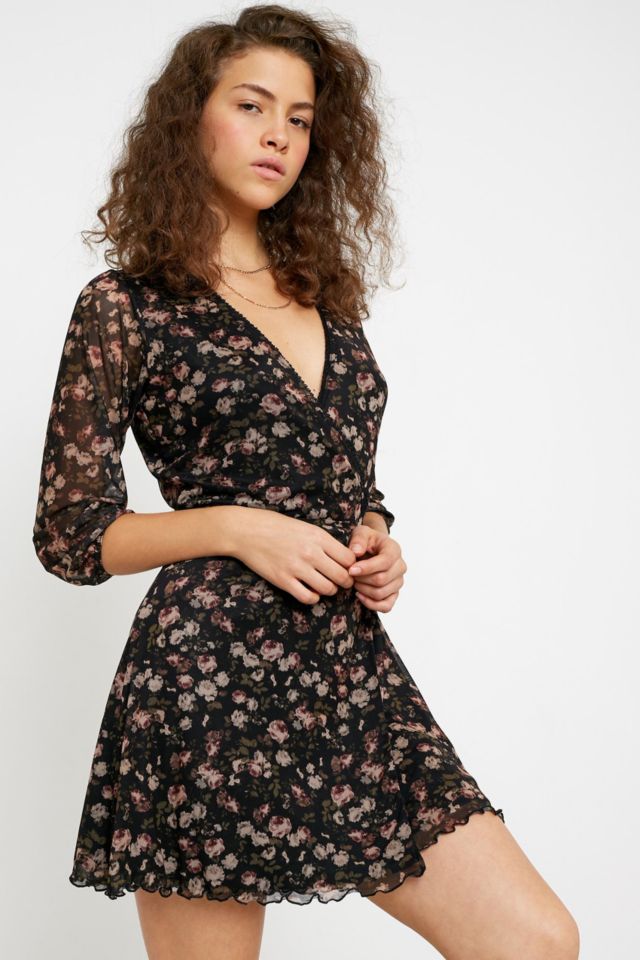 Urban outfitters black outlet floral dress