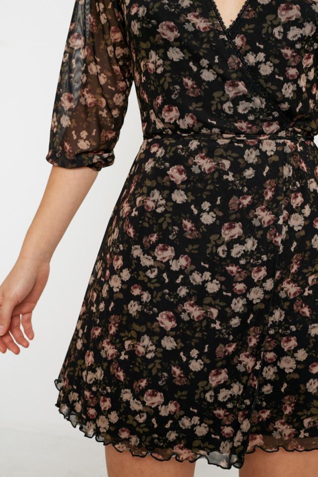 Urban outfitters floral outlet wrap dress