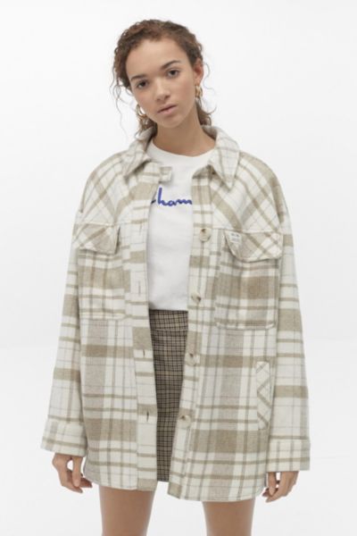 UO Check Shirt Jacket | Urban Outfitters