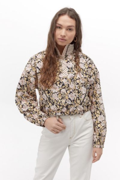 UO Floral Mixed Print Popover Jacket | Urban Outfitters