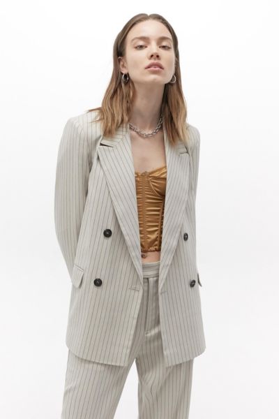 UO Pinstripe Fitted Blazer | Urban Outfitters