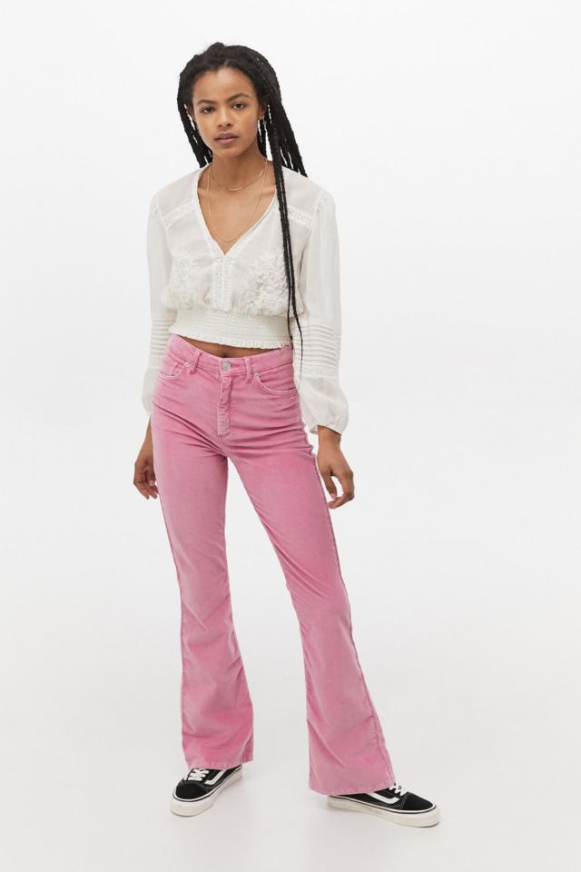 Urban Outfitters, Pants & Jumpsuits, Urban Outfitters Bdg Light Pink Mom  High Rise Corduroy Pants Size 34 Euc