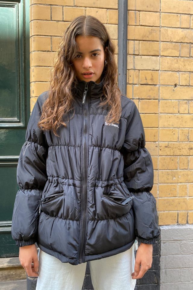 Cinched waist cheap puffer jacket