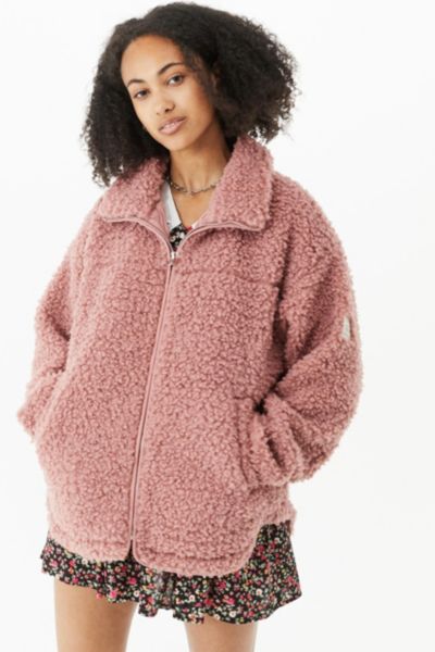 Hot pink best sale sherpa jacket