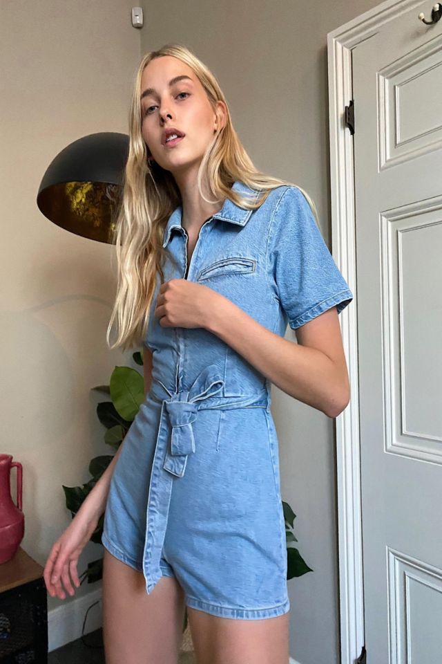 Urban outfitters cheap denim jumpsuit