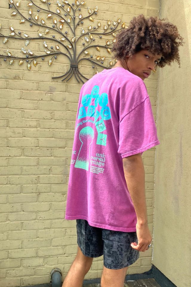 Purple and best sale pink graphic tee